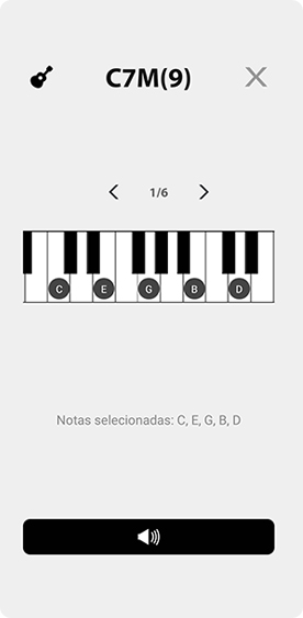 Dicionário de acordes piano - Musical Chord App