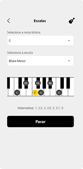 Escalas piano - Musical Chord App
